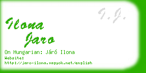 ilona jaro business card
